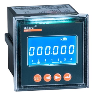 75*75mm Digital 220v DC Energy Meter For Solar Panels PZ72L-DE