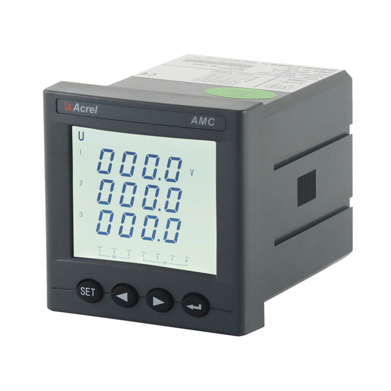 Acrel AMC72L-AV Single Phase Output Current 4-20mA With LCD Display Energy Measuring And Monitoring RS485 Communication